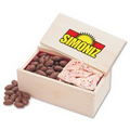 Peppermint Bark & Chocolate Covered Almonds in Wooden Collector's Box (4 Color Process)